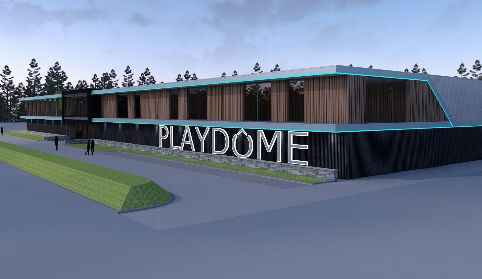 Artist impression van het nieuwe Playdôme