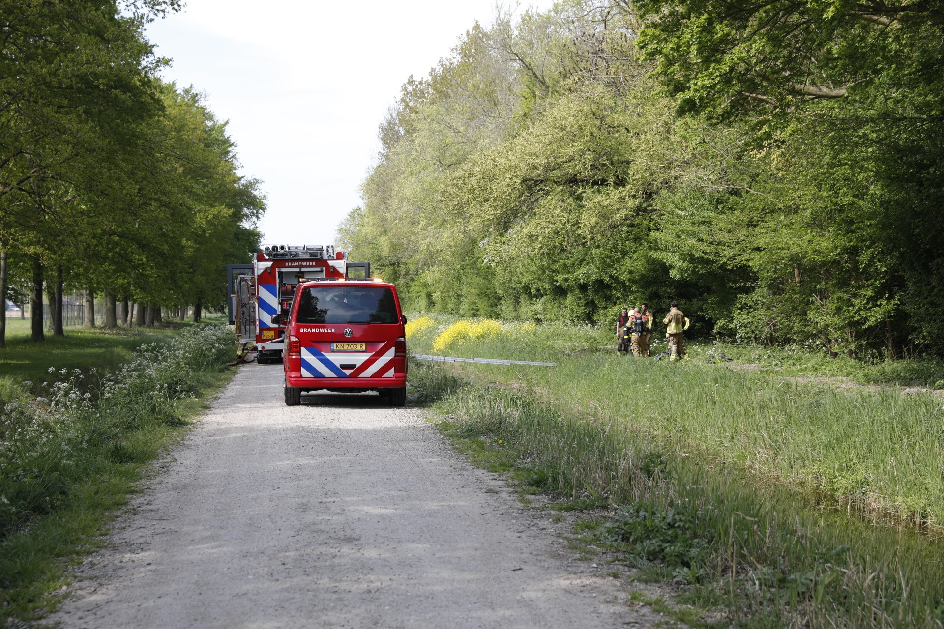 Bosbrand aan Schapenweg in Klundert snel onder controle