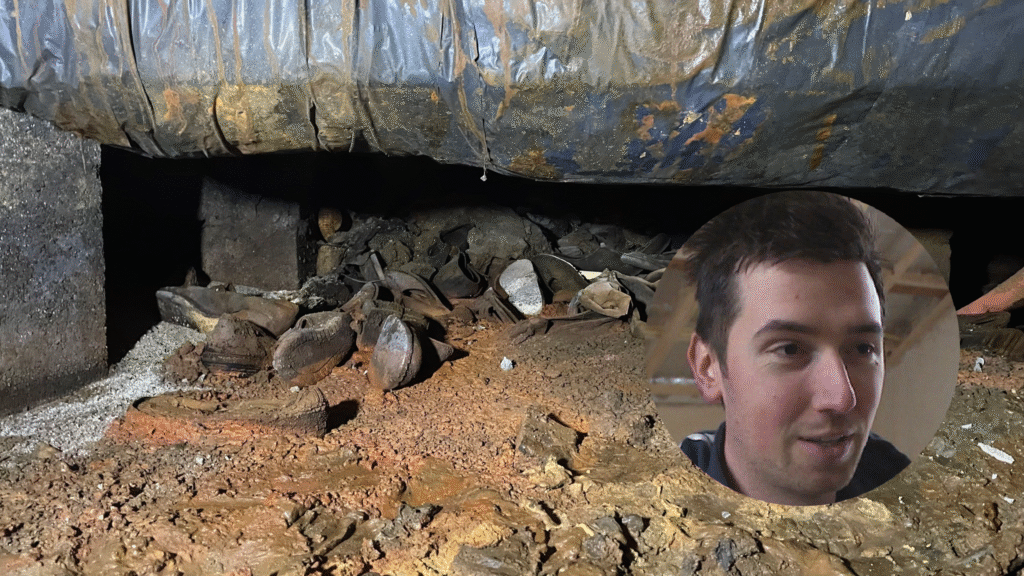 Jurriën vindt honderden schoenen in kruipruimte van zijn huis: ‘Mysterieus verhaal’