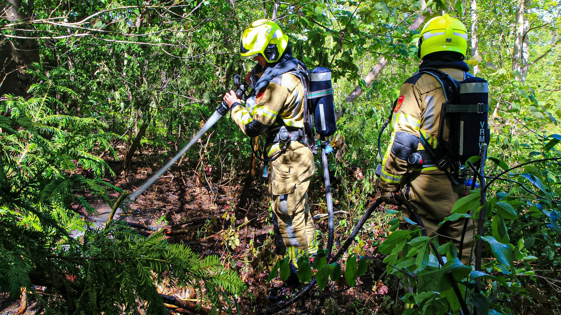 Brandweer voorkomt uitbreiding bosbrand nabij Vrederust