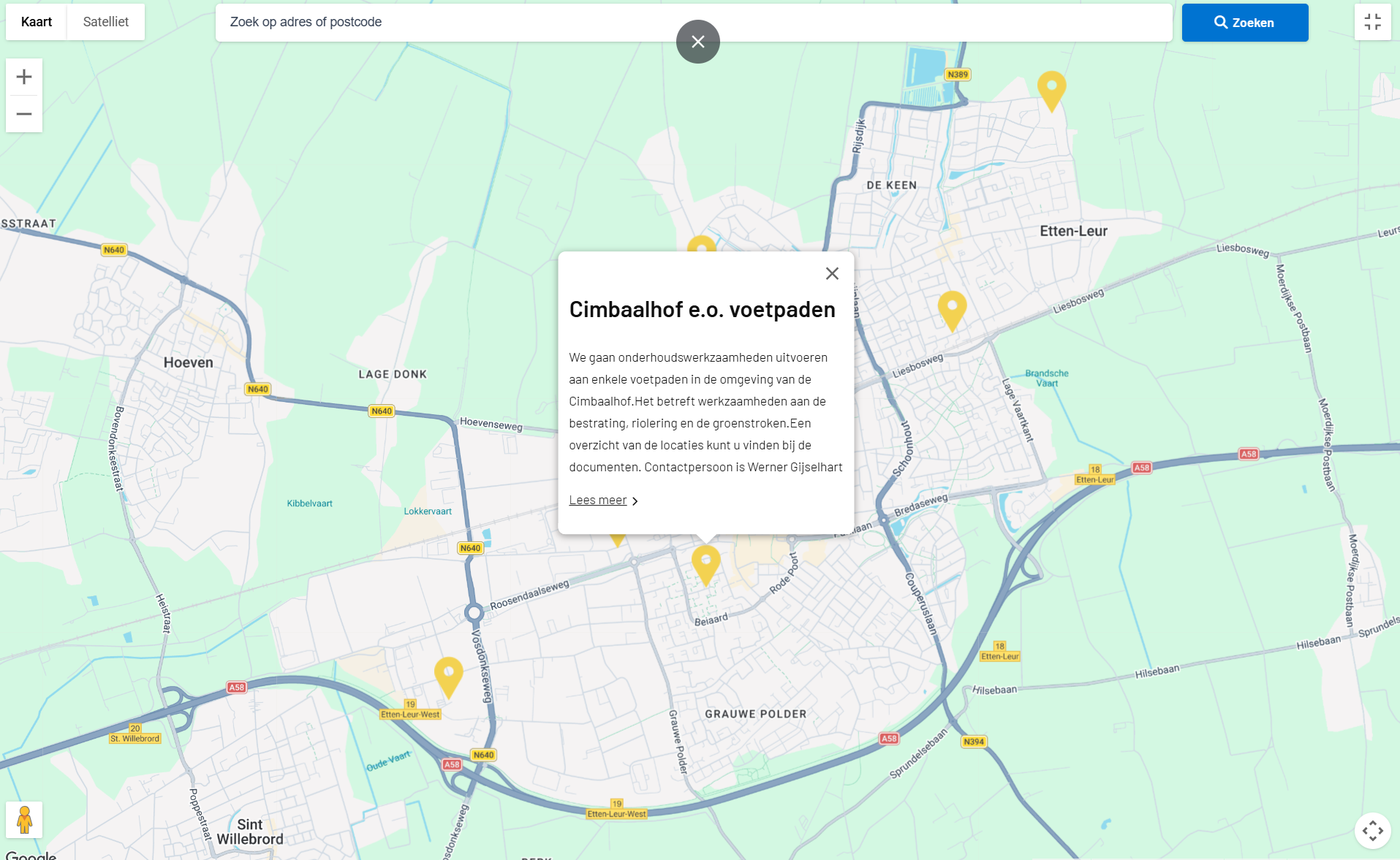 Werkzaamheden Cimbaalhof Etten-Leur bijna van start