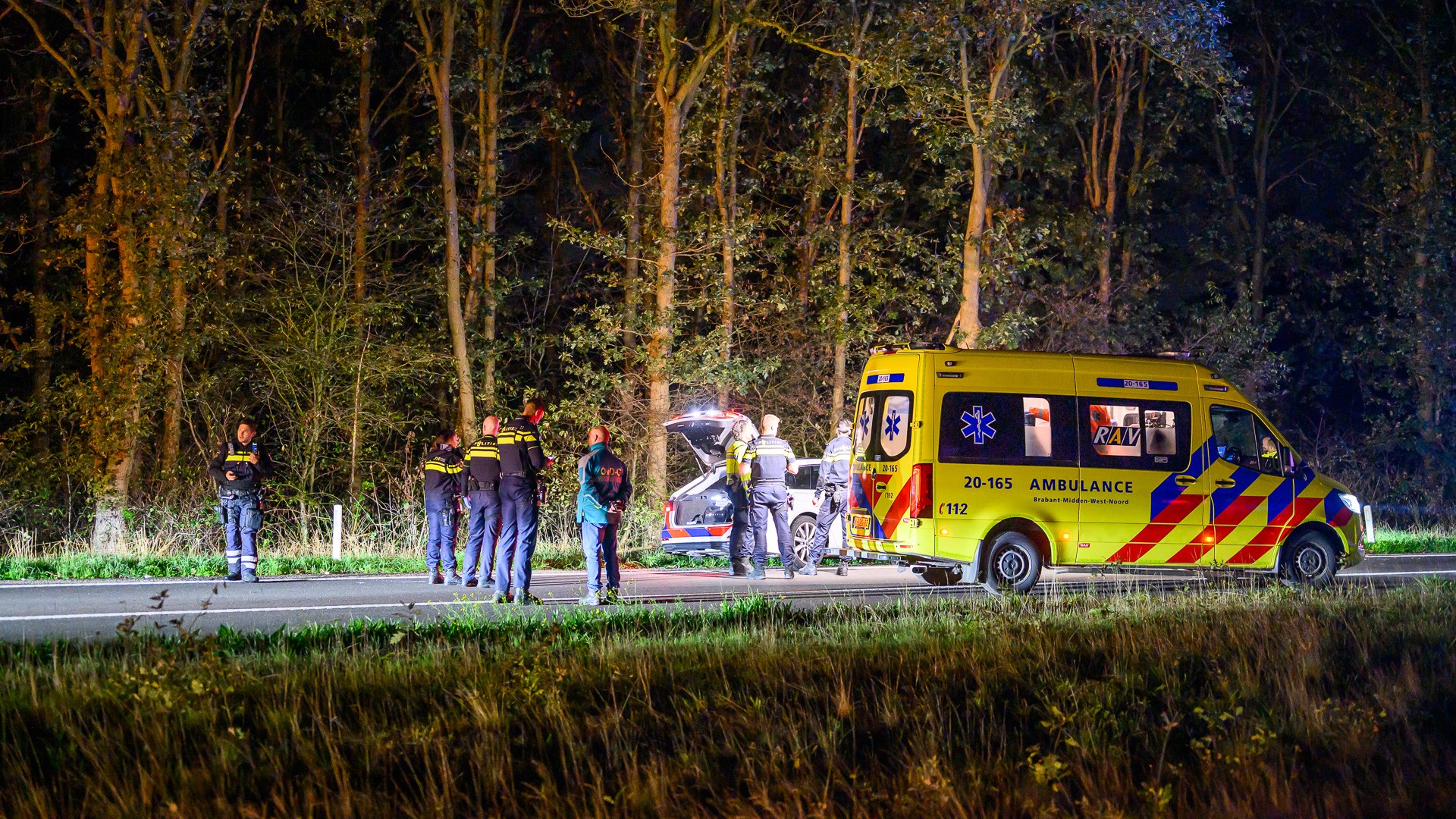 Achtervolging eindigt in crash op A58 bij Sint Willebrord, twee zwaargewonden